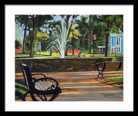 Center Green Glastonbury Connecticut   - Framed Print