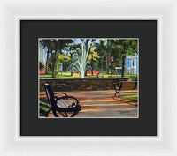 Center Green Glastonbury Connecticut   - Framed Print