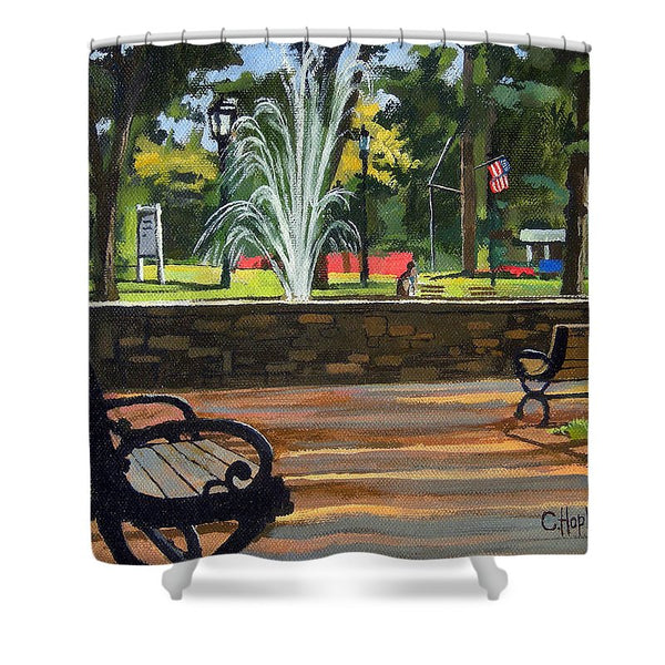 Center Green Glastonbury Connecticut   - Shower Curtain