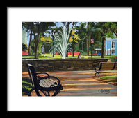 Center Green Glastonbury Connecticut   - Framed Print