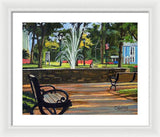 Center Green Glastonbury Connecticut   - Framed Print