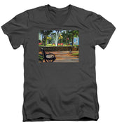 Center Green Glastonbury Connecticut   - Men's V-Neck T-Shirt