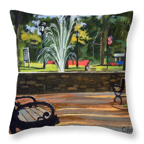 Center Green Glastonbury Connecticut   - Throw Pillow