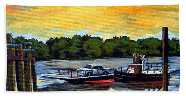 The Rocky Hill Glastonbury Ferry Glastonbury Connecticut  - Bath Towel