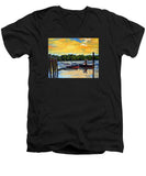 The Rocky Hill Glastonbury Ferry Glastonbury Connecticut  - Men's V-Neck T-Shirt