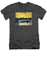 The Rocky Hill Glastonbury Ferry Glastonbury Connecticut  - Men's V-Neck T-Shirt