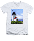 Goat Island Lighthouse Maine - Men's V-Neck T-Shirt