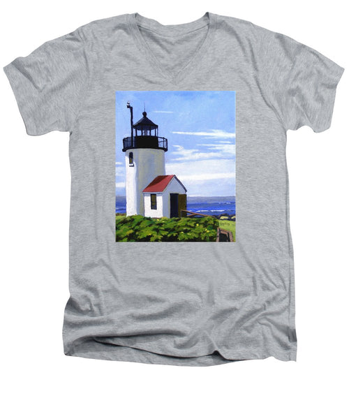 Goat Island Lighthouse Maine - Men's V-Neck T-Shirt