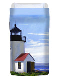 Goat Island Lighthouse Maine - Duvet Cover