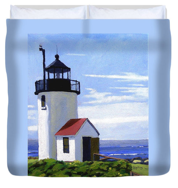 Goat Island Lighthouse Maine - Duvet Cover