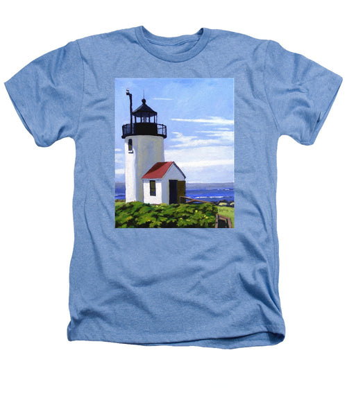 Goat Island Lighthouse Maine - Heathers T-Shirt