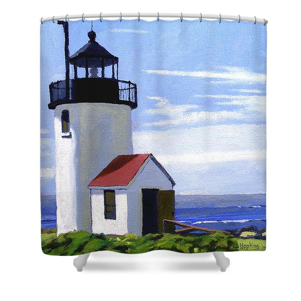 Goat Island Lighthouse Maine - Shower Curtain