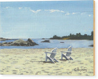 Gooseberry Beach Newport Rhode Island - Wood Print