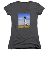 Great Point Lighthouse Nantucket Massachusetts - Women's V-Neck