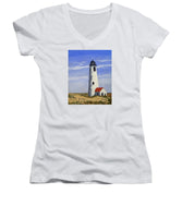 Great Point Lighthouse Nantucket Massachusetts - Women's V-Neck