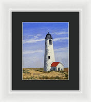 Great Point Lighthouse Nantucket Massachusetts - Framed Print