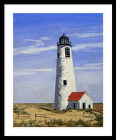 Great Point Lighthouse Nantucket Massachusetts - Framed Print