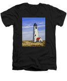 Great Point Lighthouse Nantucket Massachusetts - Men's V-Neck T-Shirt