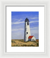 Great Point Lighthouse Nantucket Massachusetts - Framed Print