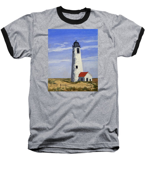 Great Point Lighthouse Nantucket Massachusetts - Baseball T-Shirt