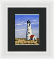 Great Point Lighthouse Nantucket Massachusetts - Framed Print