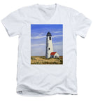 Great Point Lighthouse Nantucket Massachusetts - Men's V-Neck T-Shirt