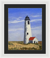 Great Point Lighthouse Nantucket Massachusetts - Framed Print