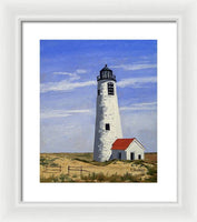 Great Point Lighthouse Nantucket Massachusetts - Framed Print