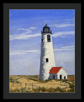 Great Point Lighthouse Nantucket Massachusetts - Framed Print