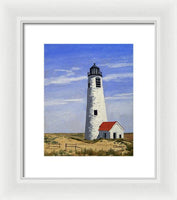 Great Point Lighthouse Nantucket Massachusetts - Framed Print