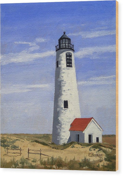 Great Point Lighthouse Nantucket Massachusetts - Wood Print