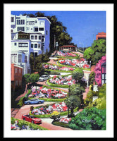 Lombard Street - San Francisco, California - Framed Print