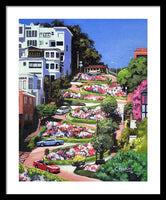 Lombard Street - San Francisco, California - Framed Print