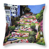 Lombard Street - San Francisco, California - Throw Pillow