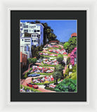 Lombard Street - San Francisco, California - Framed Print