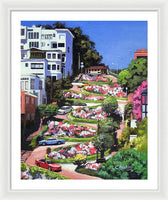 Lombard Street - San Francisco, California - Framed Print