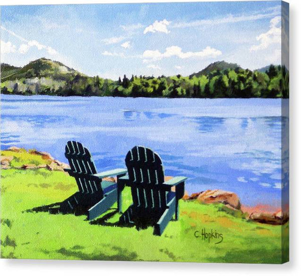 Mirror Lake Lake Placid New York - Canvas Print