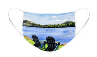 Mirror Lake Lake Placid New York - Face Mask