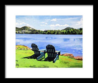 Mirror Lake Lake Placid New York - Framed Print