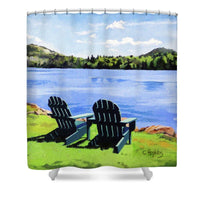 Mirror Lake Lake Placid New York - Shower Curtain