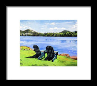 Mirror Lake Lake Placid New York - Framed Print