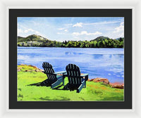 Mirror Lake Lake Placid New York - Framed Print