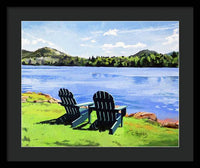 Mirror Lake Lake Placid New York - Framed Print