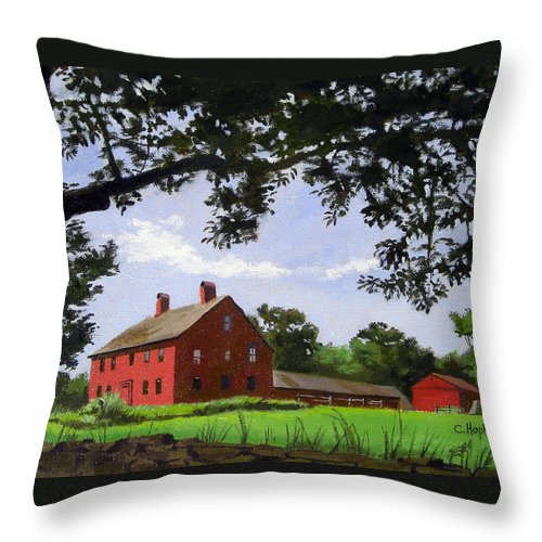 Nathan Hale Homestead Coventry Connecticut - Throw Pillow