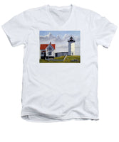 Nubble Lighthouse Maine - Men's V-Neck T-Shirt