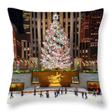 Rockefeller Center - New York City - Throw Pillow