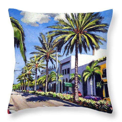 Rodeo Drive - Beverly Hills, California - Throw Pillow