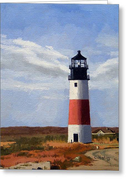 Sankaty Head Lighthouse Nantucket Massachusetts - Greeting Card