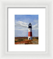 Sankaty Head Lighthouse Nantucket Massachusetts - Framed Print