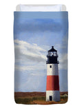 Sankaty Head Lighthouse Nantucket Massachusetts - Duvet Cover